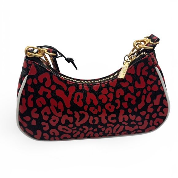 Von Dutch Red Leopard Print Shoulder Bag – Statement Y2K Purse - Picture 5 of 6